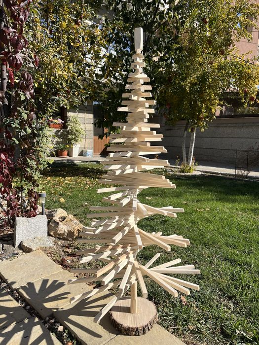 Дървена коледна елха