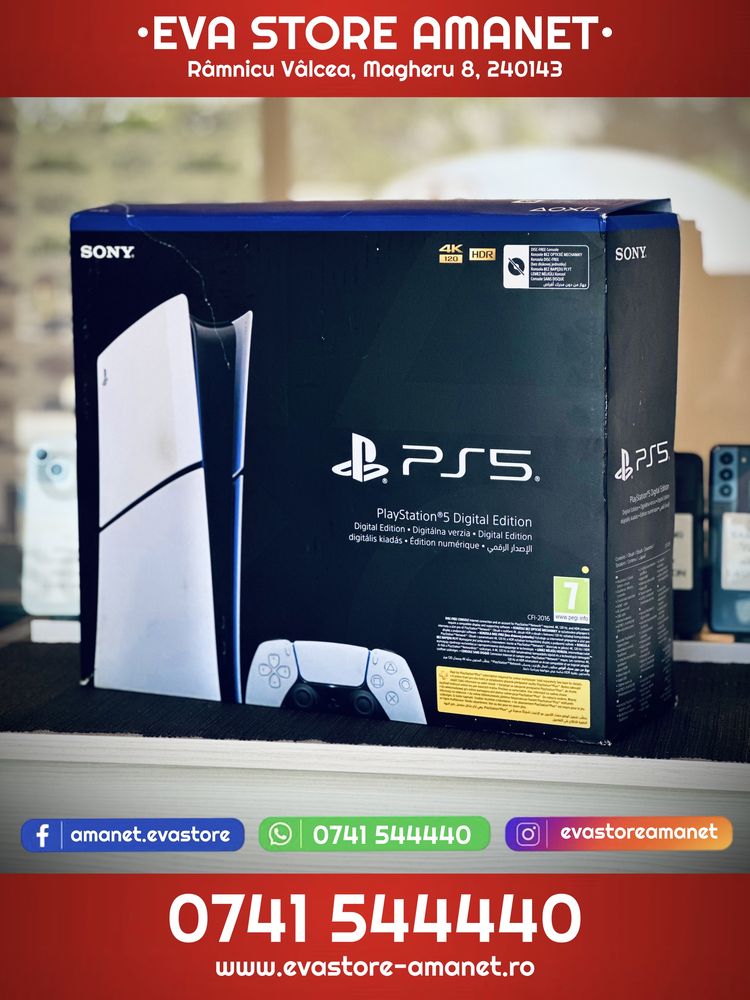 Consola Gaming SONY Playstation 5 PS5 Slim Digital Edition 1TB 4K HDR