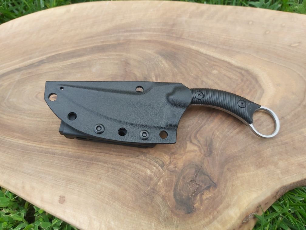 Нож за оцеляване на открито EDC, фултанг D2 с кания Kydex