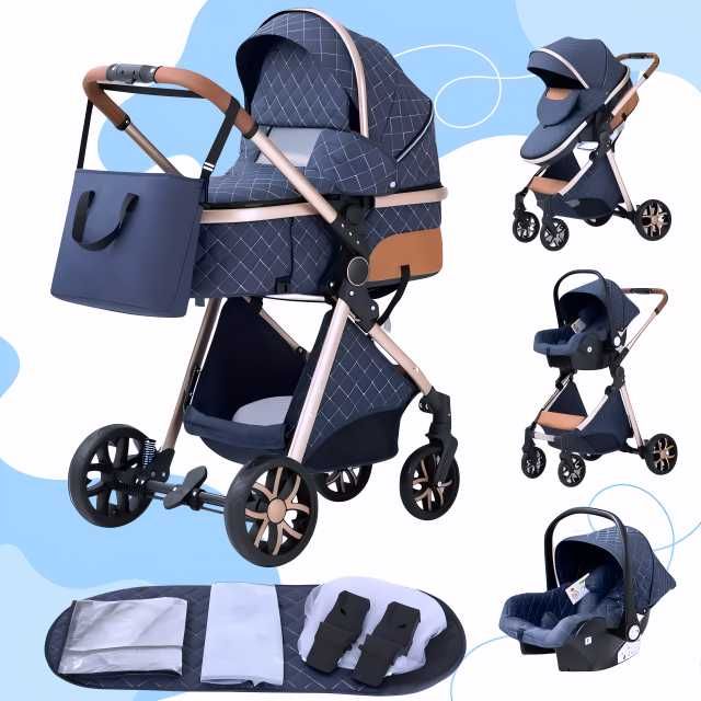 Carucior 3 in 1 NOU BEBE Bebelus Landou Copii Pliabil Smart + CADOU
