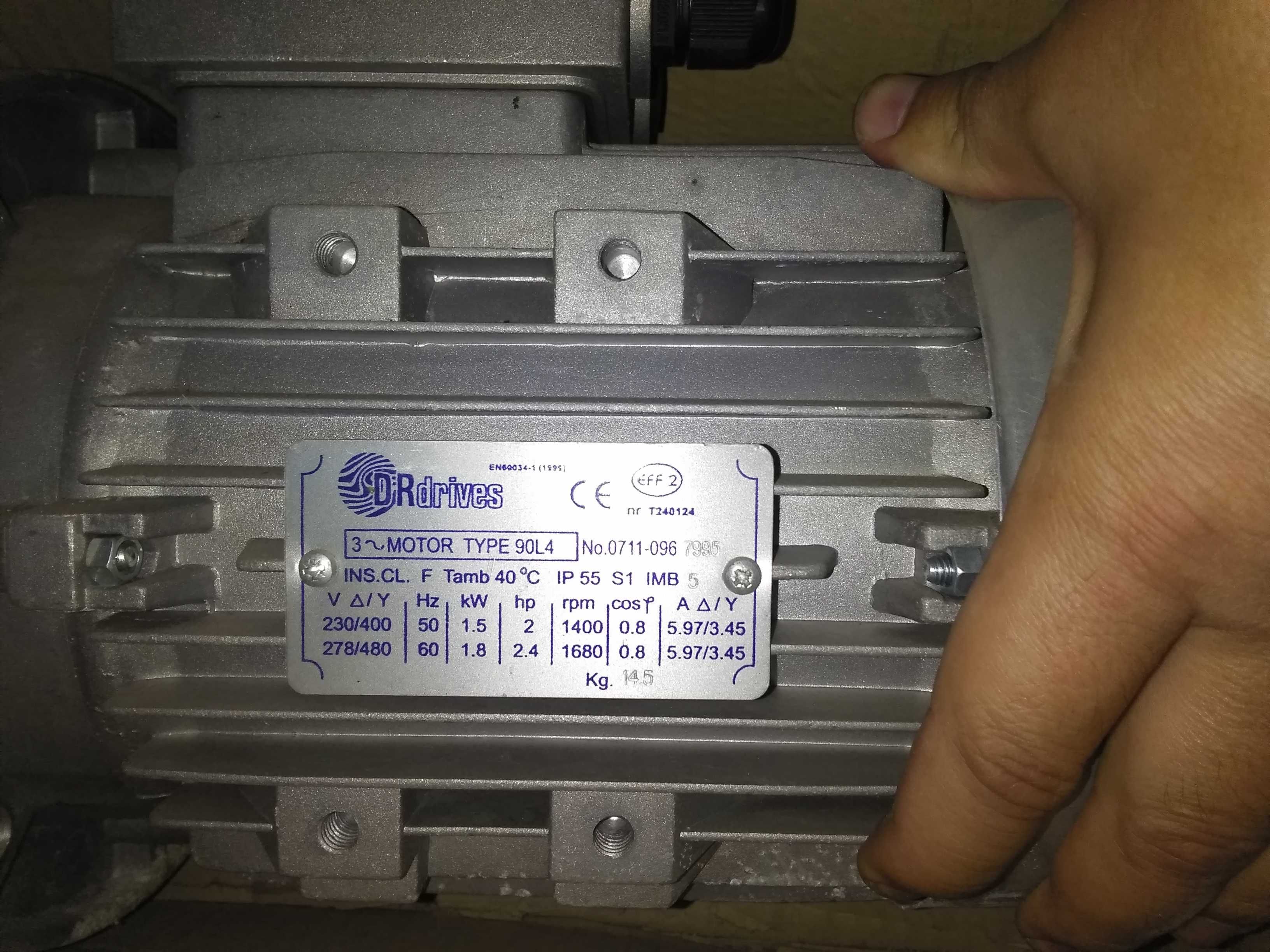 DRdrives 90L-4 електродвигател 1.5kW / 1400 об./мин. 230/400V IP55