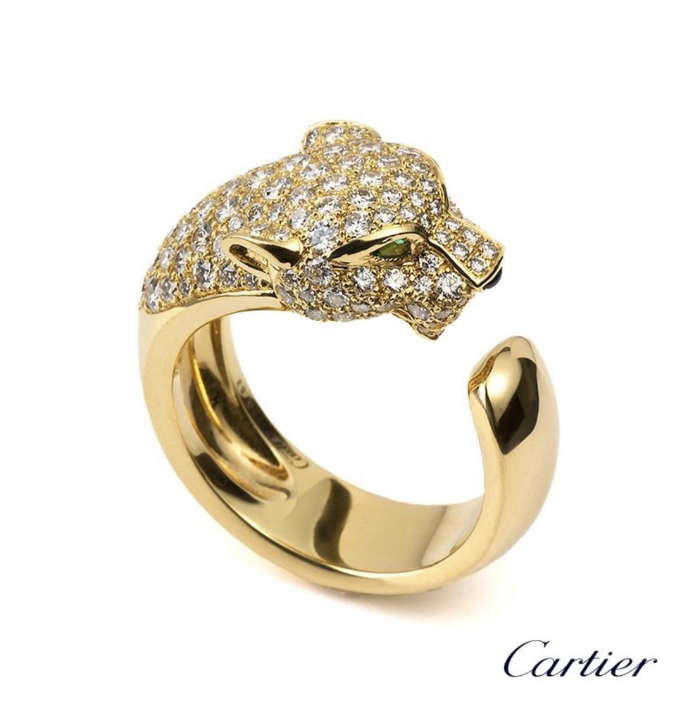 Позлатени пръстени Panthere de Cartier