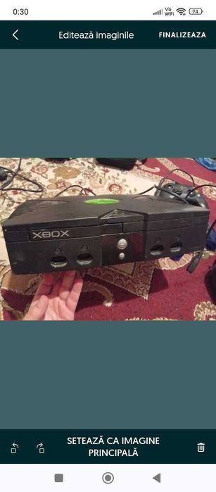 Xbox clasic cu 3 manete,fara cablu hdmi inclus, modat,functional