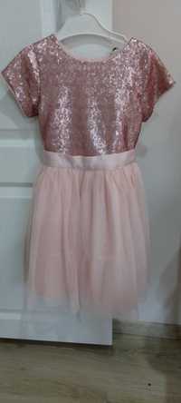 Официална рокличка с пайети в розово