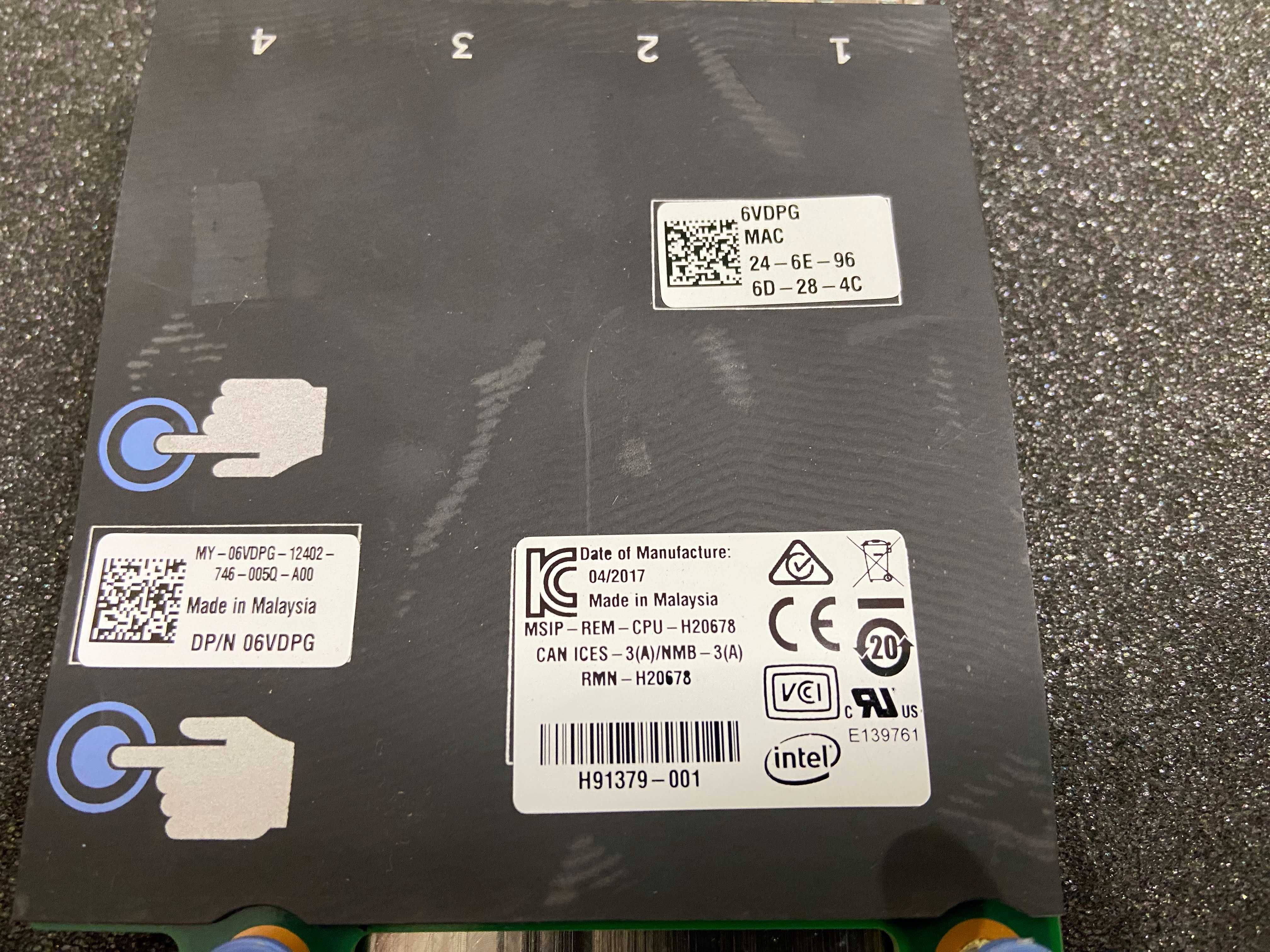 Dell Intel X710 + I350 Dual Port 10GbE + 1GbE мрежова карта 6VDPG