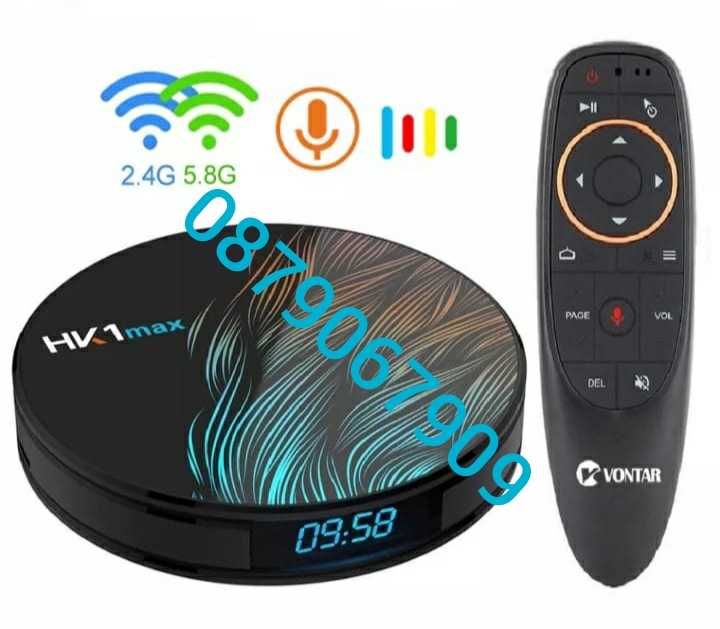 Онлайн телевизия СМАРТ ТВ БОКС HK1 MAX ultra 8K tv box Bluetooth4.0 5G