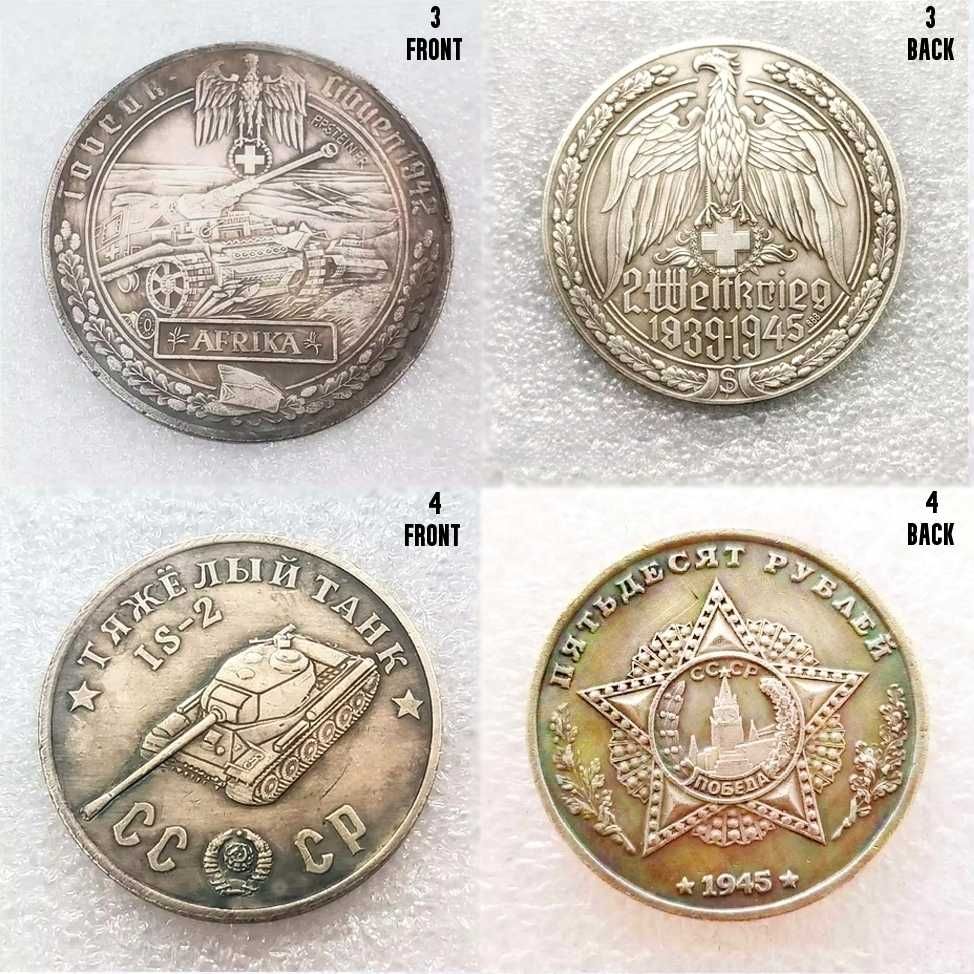 Moneda comemorativa WW2 Tancuri Avioane Germany  CCCP Soviet Union