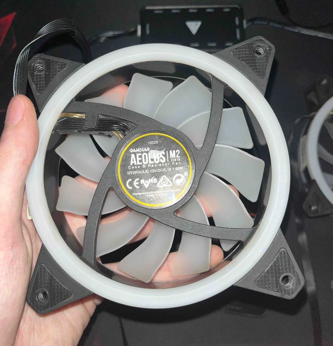Set ventilatoare/cooler Gamdias Aeolus M2 1201R ARGB +HUB/Telecomanda