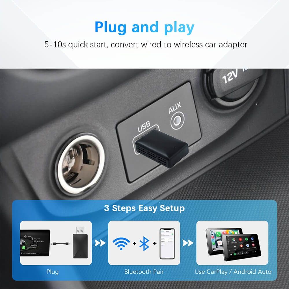 Безжичен адаптер carplay android auto