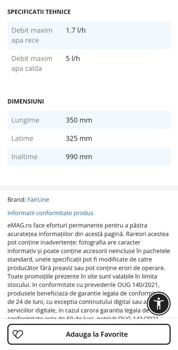 Dozator de apă rece si caldă