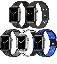 Curea Husa Folie TPU Gauri Pin Compatibila Ceas Apple Watch Seria 1-9