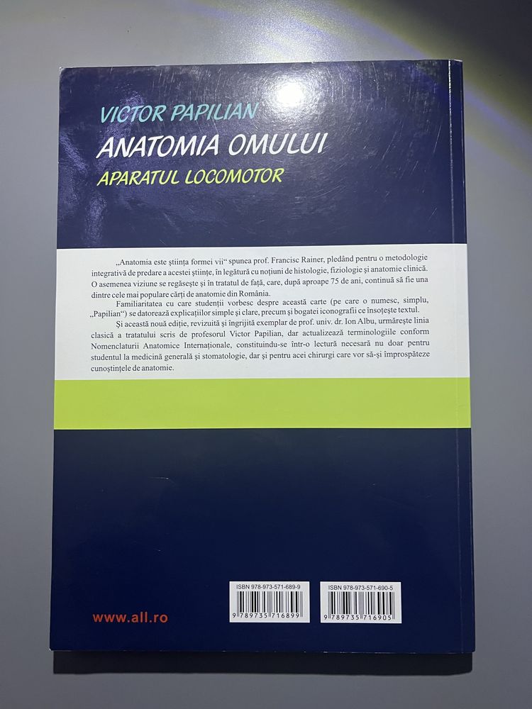 Anatomia omului, Victor papilian