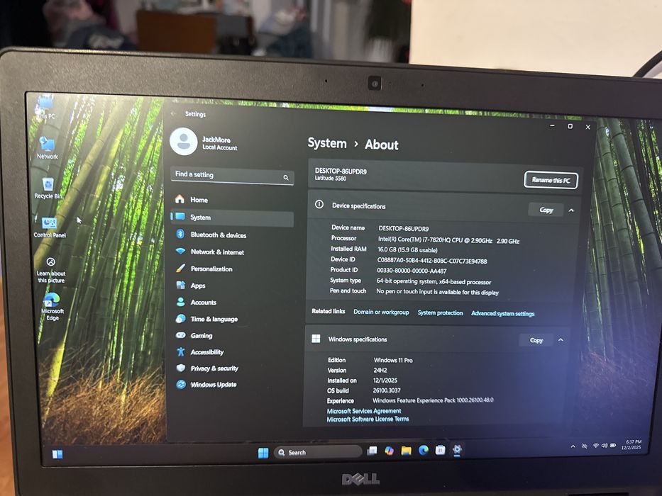 Laptop Dell Latitude 5580 i7hq 16gb nvidia ssd Gaming