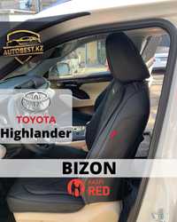 Тойота Хайландер чехлы на сиденья авточехлы и накидки Highlander Toyot