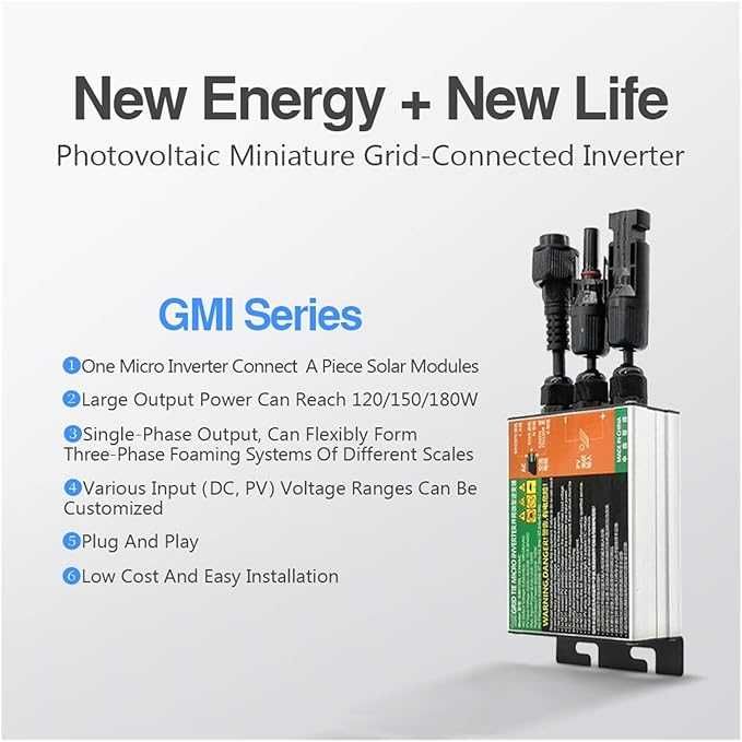 120W 150W 180W Соларен фотоволтаичен мрежов микро инвертор