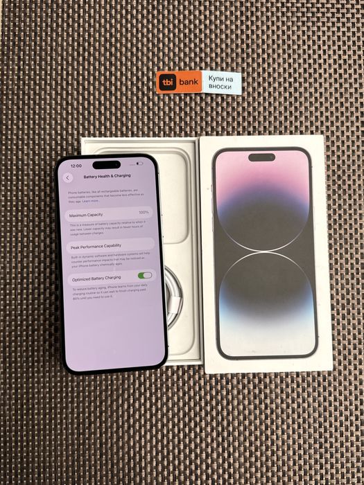 512Gb/*ЛИЗИНГ*/ IPhone 14 Pro Max Deep Purple 100% БАТЕРИЯ