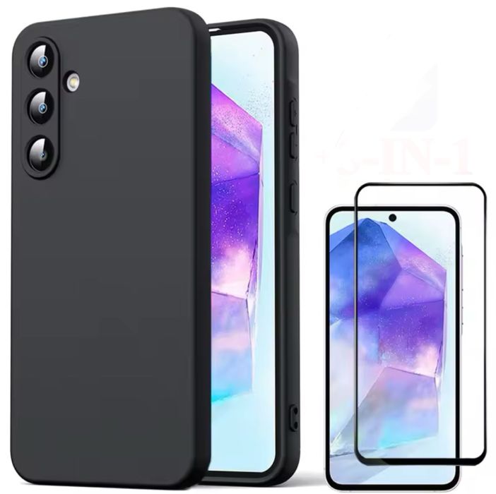 Husa Alcantara Inter +Folie Sticla Samsung A34/A33/A13/A05/A06/A16/A17