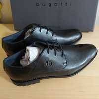 Pantofi negri clasici BUGATTI, mărimea 42