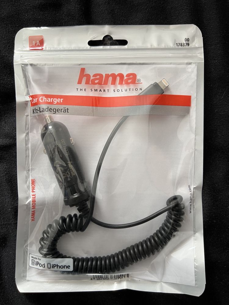 Cablu auto incarcare telefon Iphone/Ipad HAMA