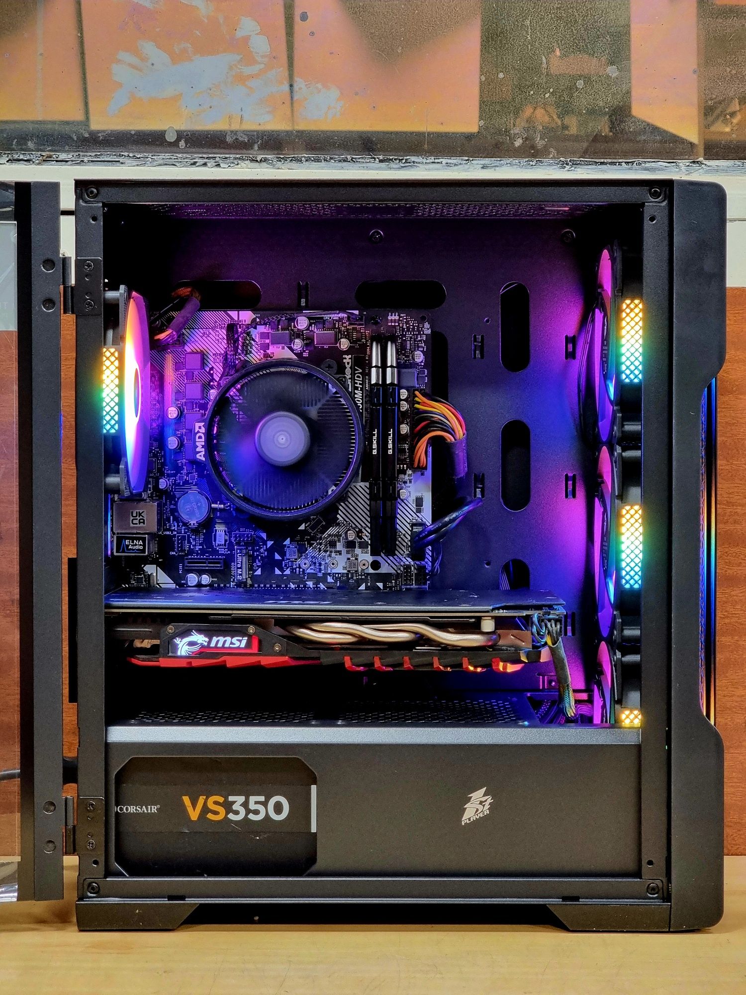 Геймърски Компютър/R5 1600AF/16GB RAM/SSD-256+1TB/GTX 1080 8GB
