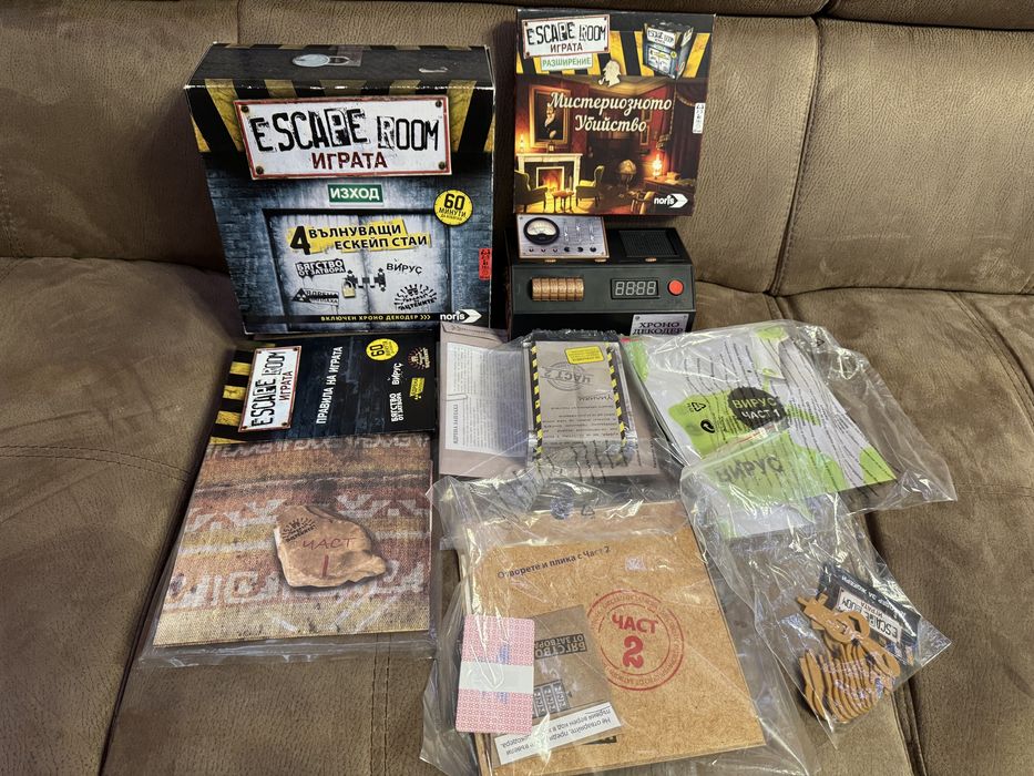 настолна игра escape room + разширени expansion мистериозното убийство