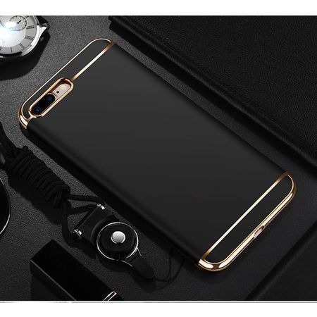 Husa telefon Apple Iphone 8 cu protectie Subtire 3in1 Lux Black Matte