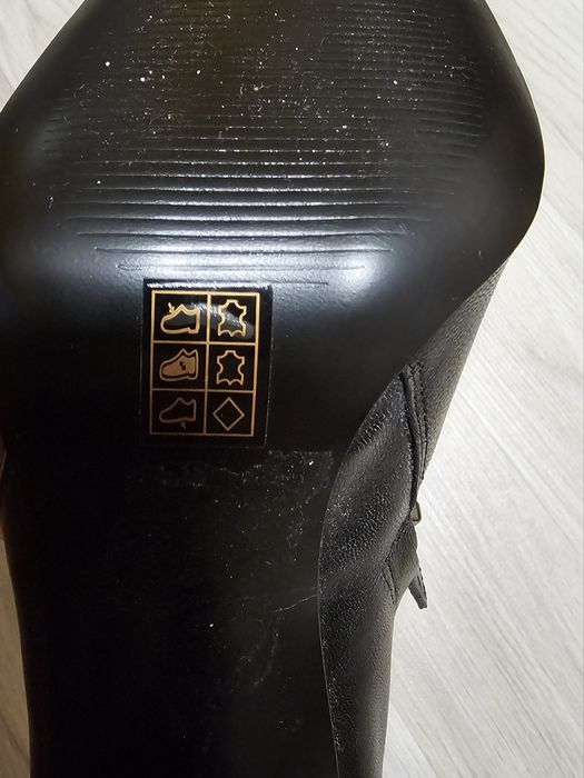 Botine stiletto Guess  negre, piele naturala nr 39