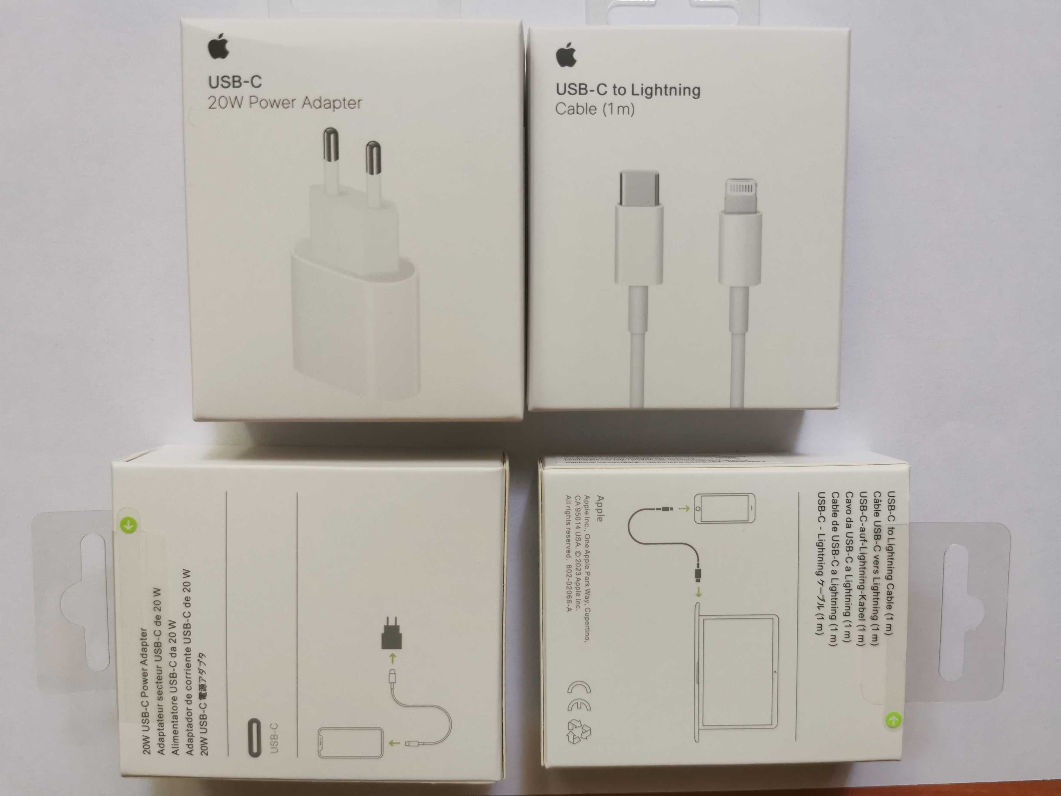 Set incarcator original Apple 20W Iphone priza + cablu