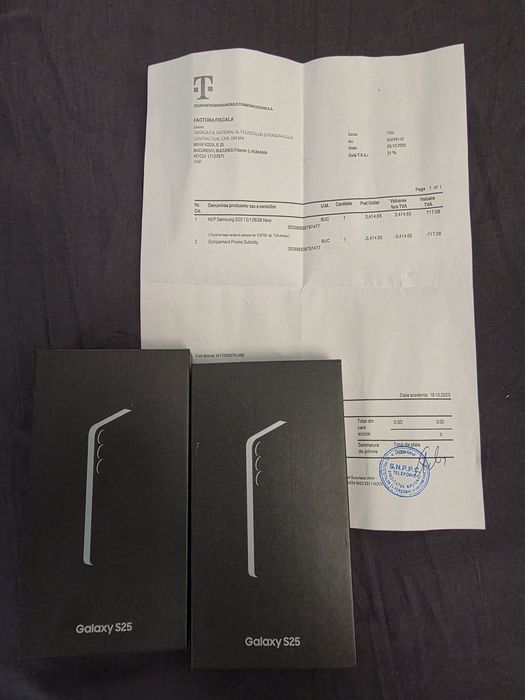 Samsung s25 5G Icyblue Navy 128Gb NOI Sigilate Factură 2 ANI GARANȚIE