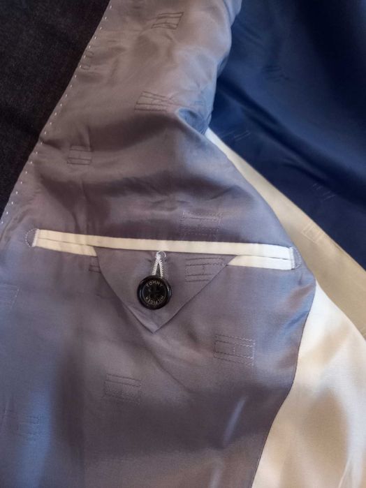 Sacou original Tommy Hilfiger,  gri, mărimea L