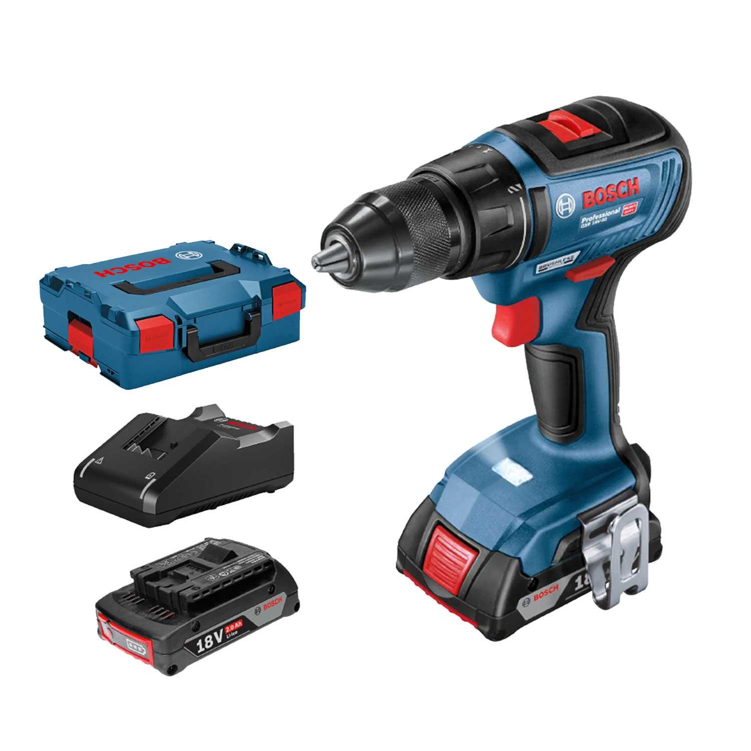 Ударна бормашина Bosch Professional GSB 18V-50, С 2 Li-Ion батерии