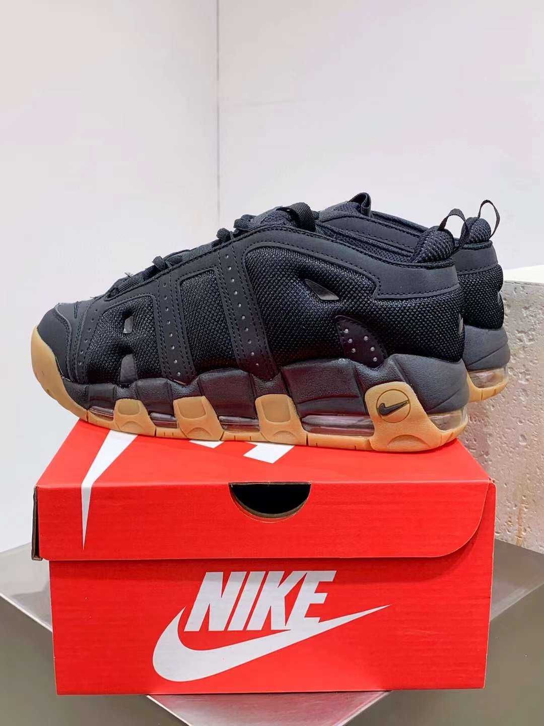 Нови мъжки маратонки Nike Air More Uptempo Low "Black/Gum