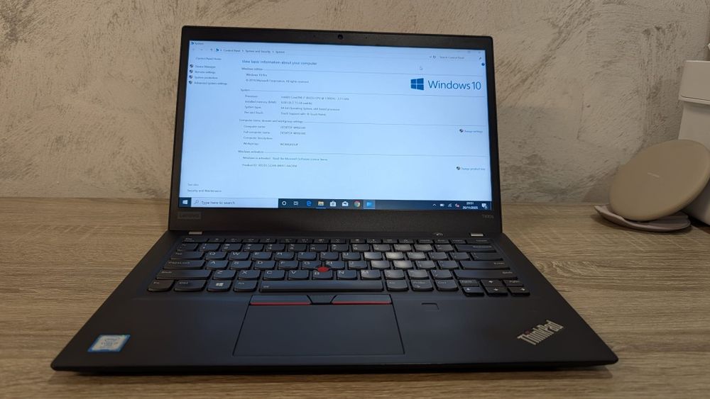 Laptop Lenovo t490s  i7 8665 8 gb ram 256gb SSD NVME Touchscreen