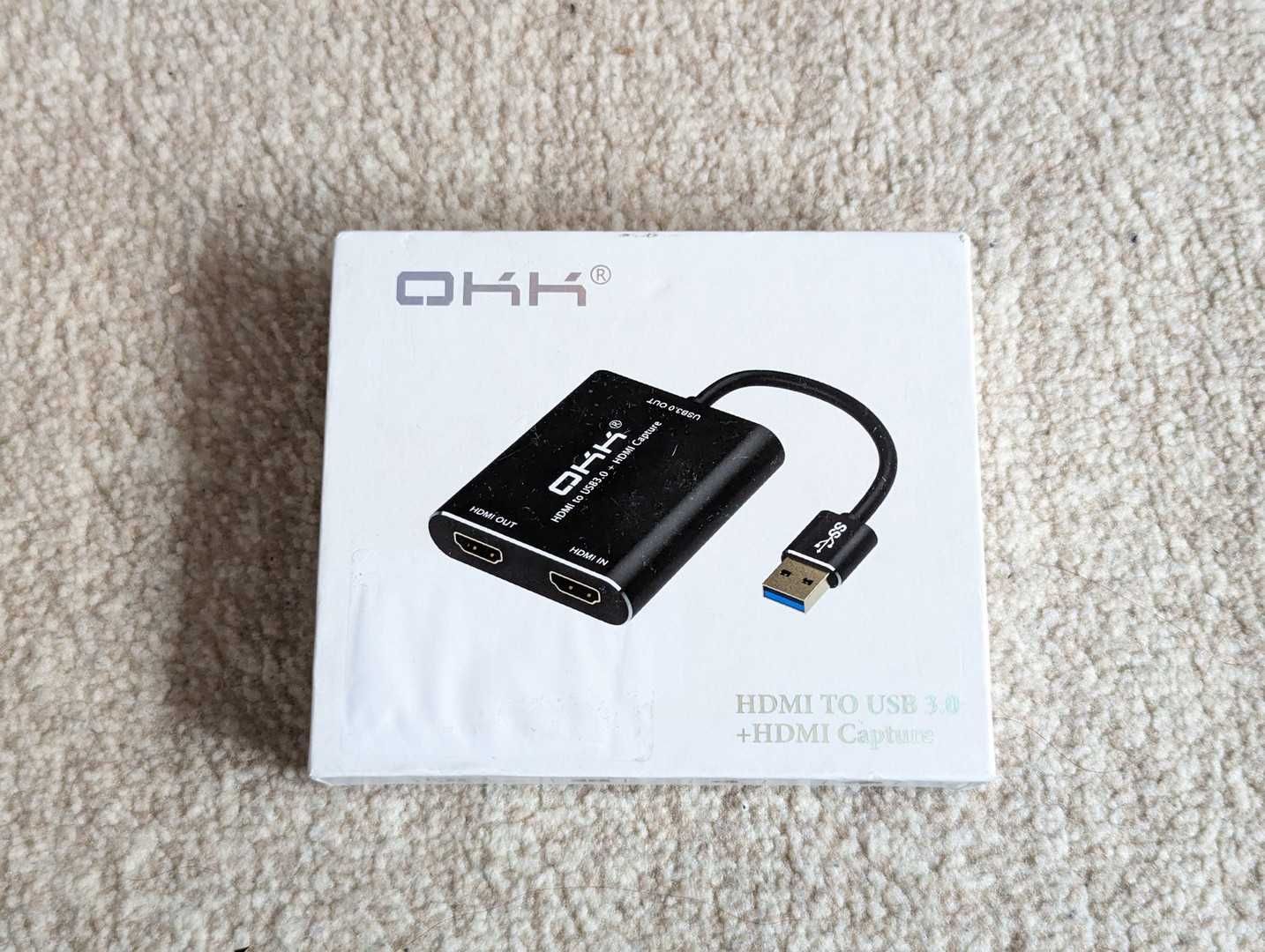 Placa de captura HDMI OKK (USB 3.0) in cutie, in stare buna