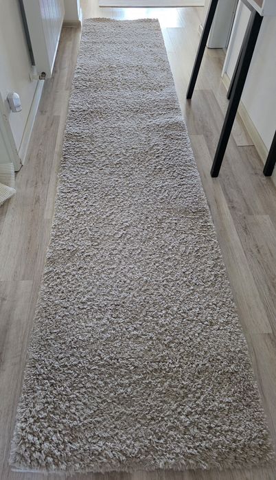 Covor/Traversa Moldabela Shaggy gri-bej melanj 400cm/60cm