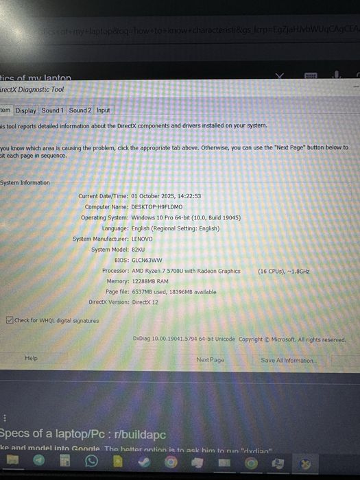 Laptop LENOVO IdeaPad 3 15ALC6, AMD Ryzen 7 5700