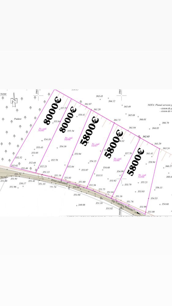 Teren pentru cabana - 5 parcele x 700m2 COAȘ / COPALNIC
