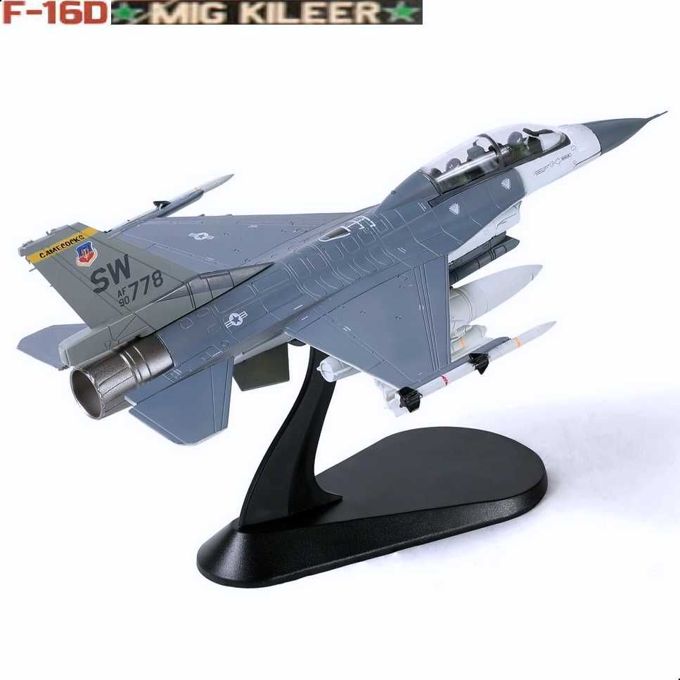 Macheta avion metalica F-16D USAF Mig Killer 92 scara 1:72 21cm