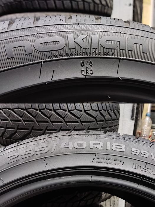 4бр. зимни гуми 255/40/18 Nokian WR, XL подсилени 
dot22
6.5/7.4mm
 Мн