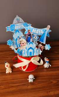 Toppere tort cu tema Ana și Elsa