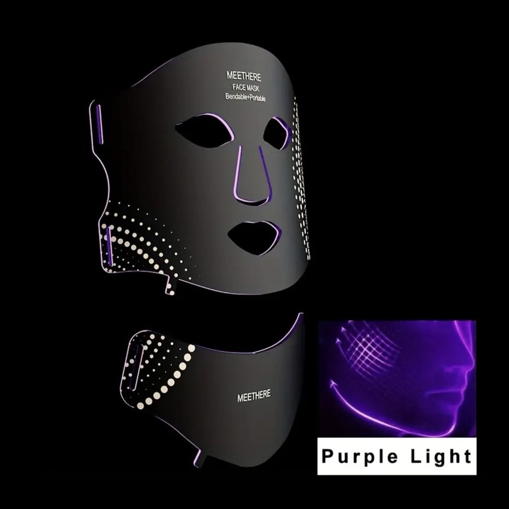 LED Маска за Лице и Шия – 7 Цвята Светлина за Цялостна Грижа за Кожата