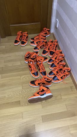 Nike dunk high portocalii