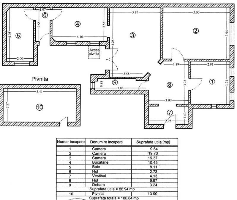 Apartament la parter si curte individuala Belvedere