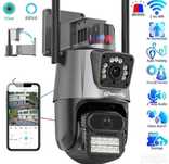 Двойна Wi-Fi Камера 360°, 8 MP, ICSEE, AI проследяване, нощно виждане