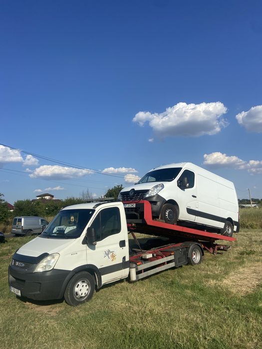 Tractari auto platforma hidraulica auto foarte joase 24/7 dube utilaje