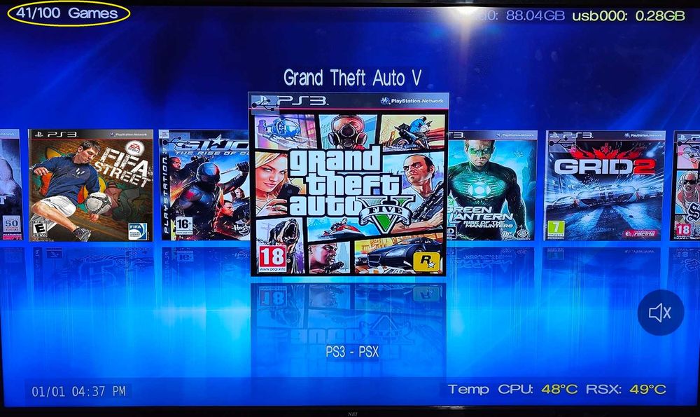 Memorie externa (USB), 100 jocuri PS3, GTA V, FIFA/FC 24, Minecraft