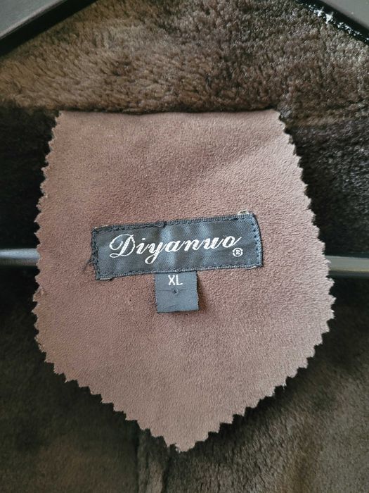 Haina / Geaca de iarna din piele intoarsa si imitatie de blana Diyanuo