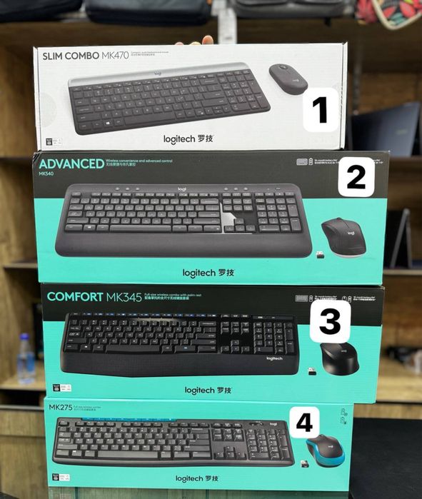 Комплекты клавиатура + мышь Logitech (оригинал)