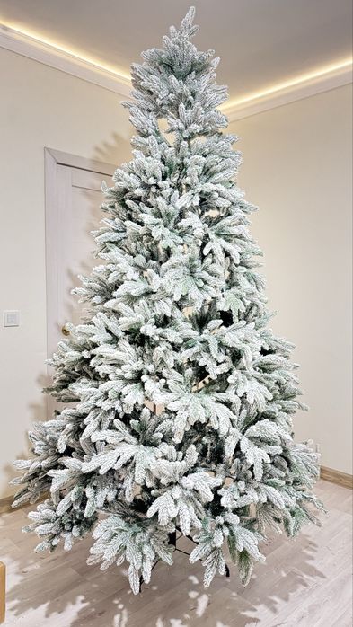 ОПТОМ!Новогодняя заснеженная литая елка 210/240см