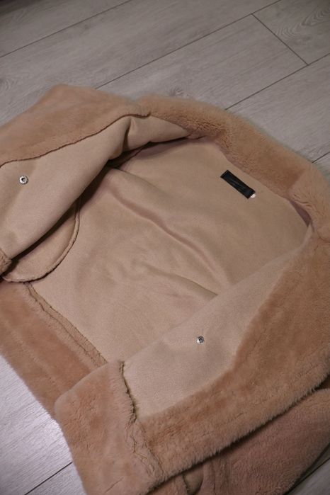 плюшено палто от овча кожа